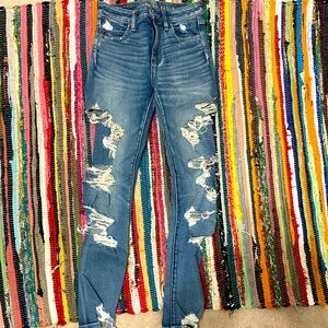 American Eagle ripped skinny jeans